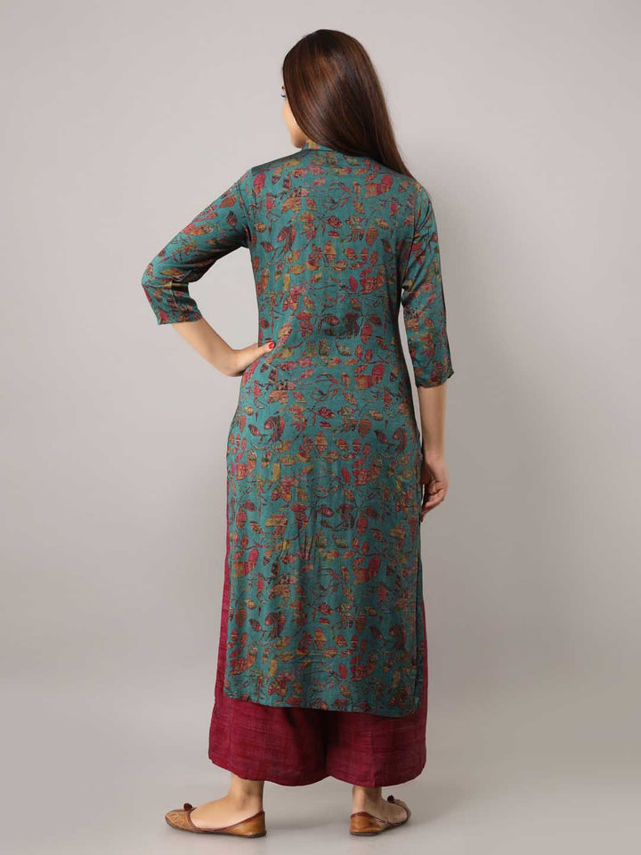 Rayon Straight Women's Kurta with Palazzo