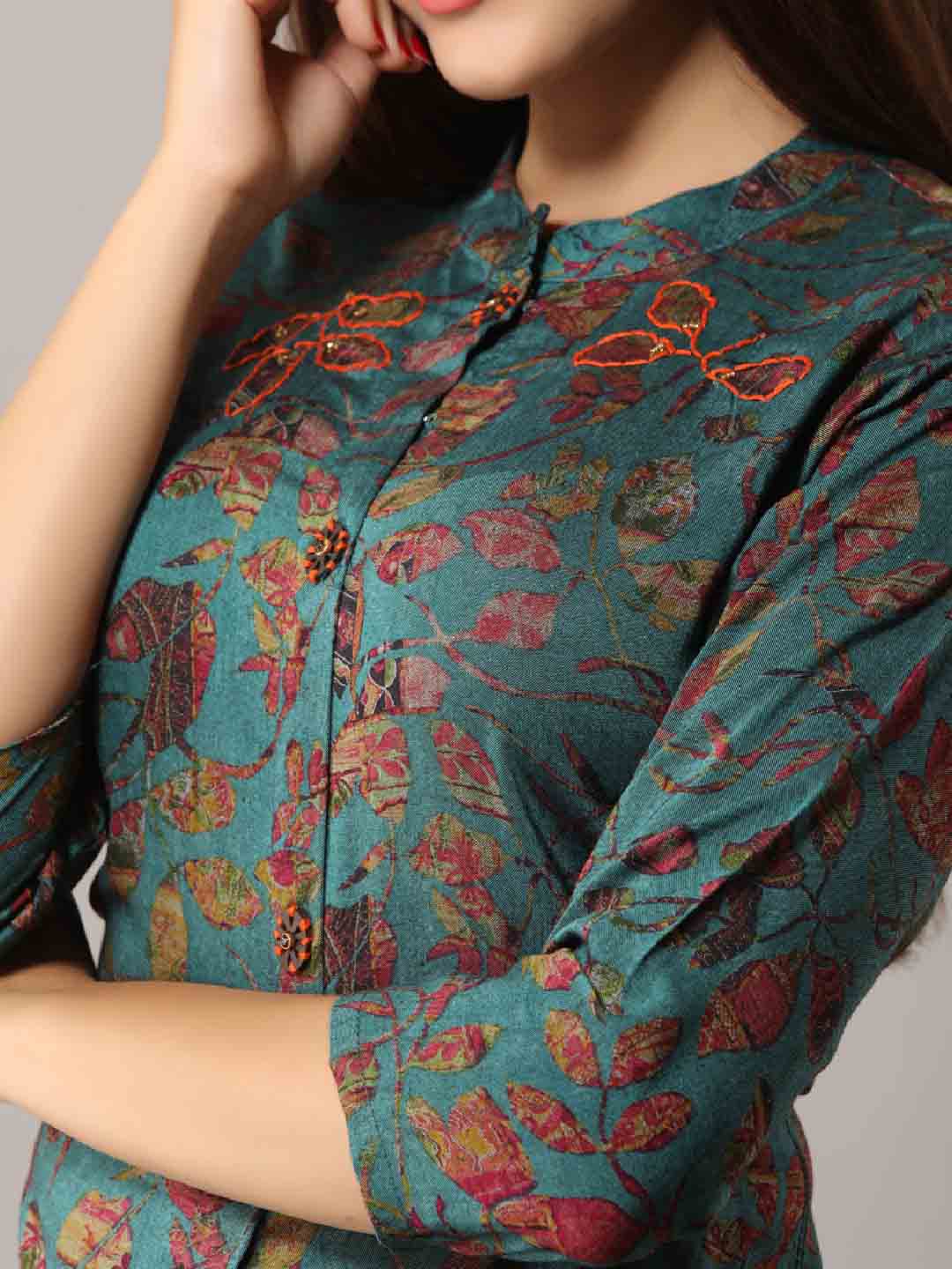 Rayon Straight Women's Kurta with Palazzo