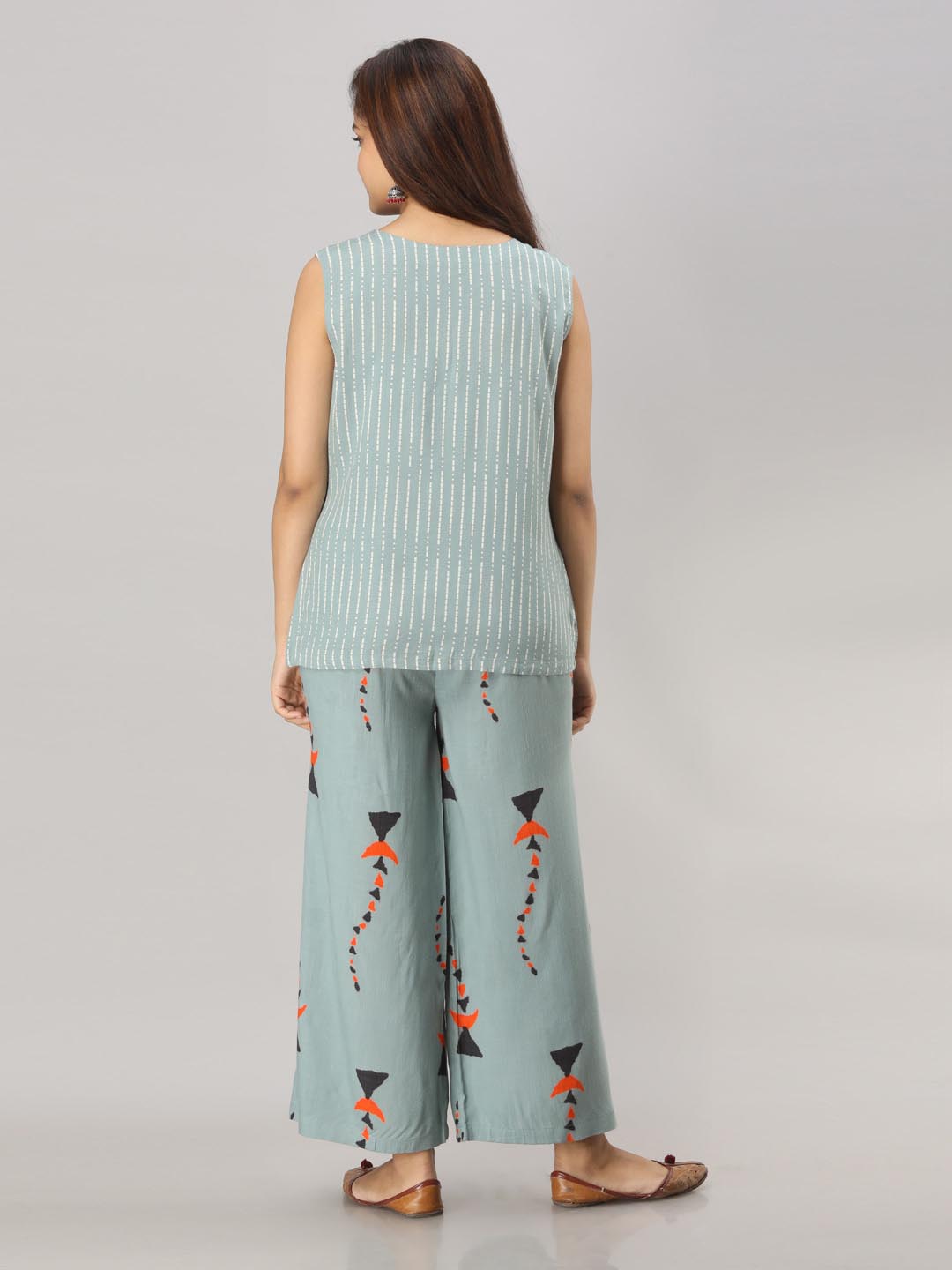 Women's Rayon Slub Shrug/Jacket with Palazzo