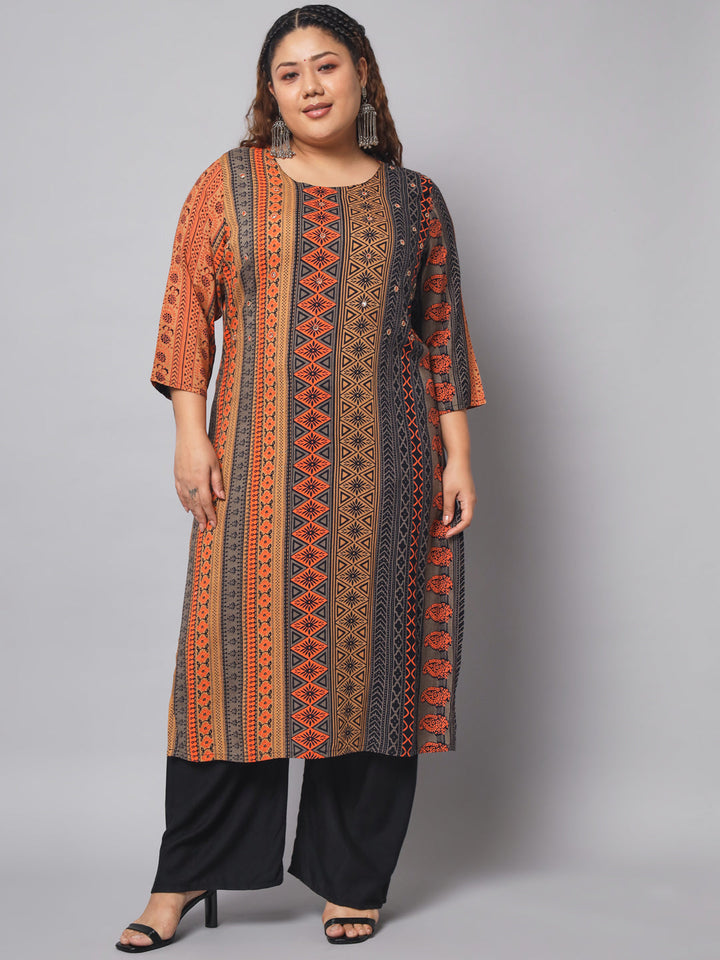 Women's Multicolor Color Rayon Straight Kurta