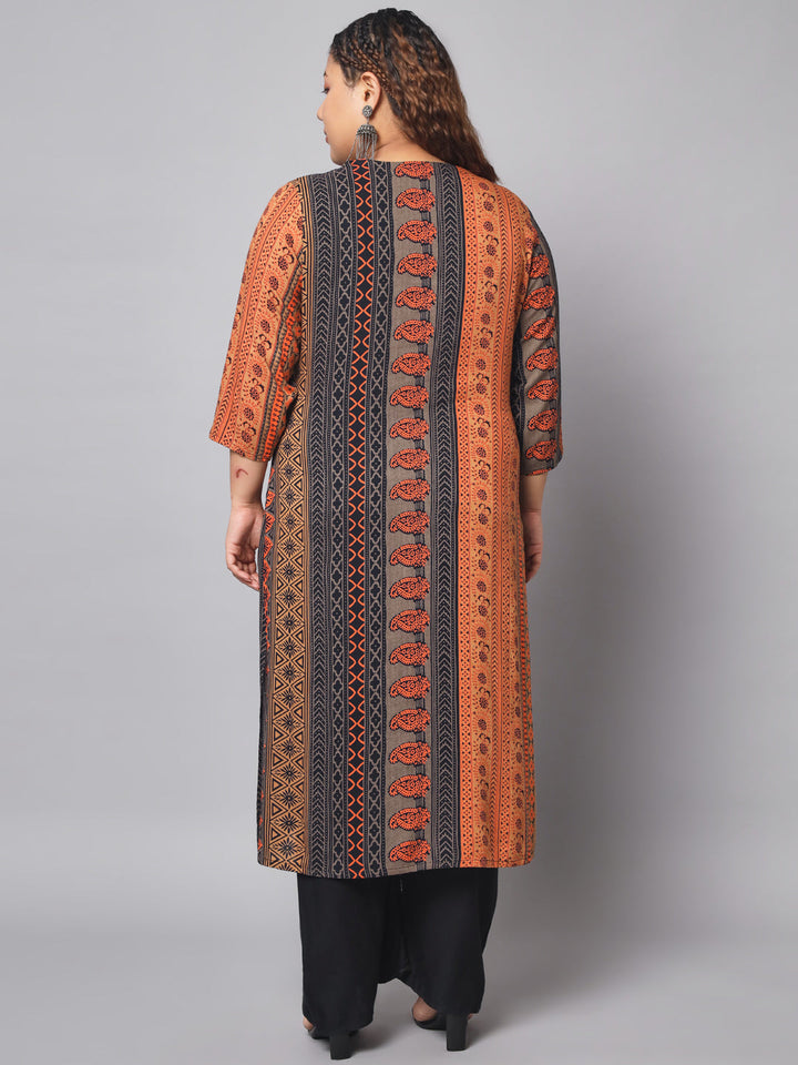 Women's Multicolor Color Rayon Straight Kurta