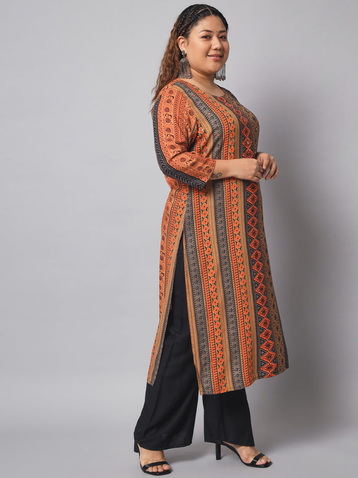 Women's Multicolor Color Rayon Straight Kurta