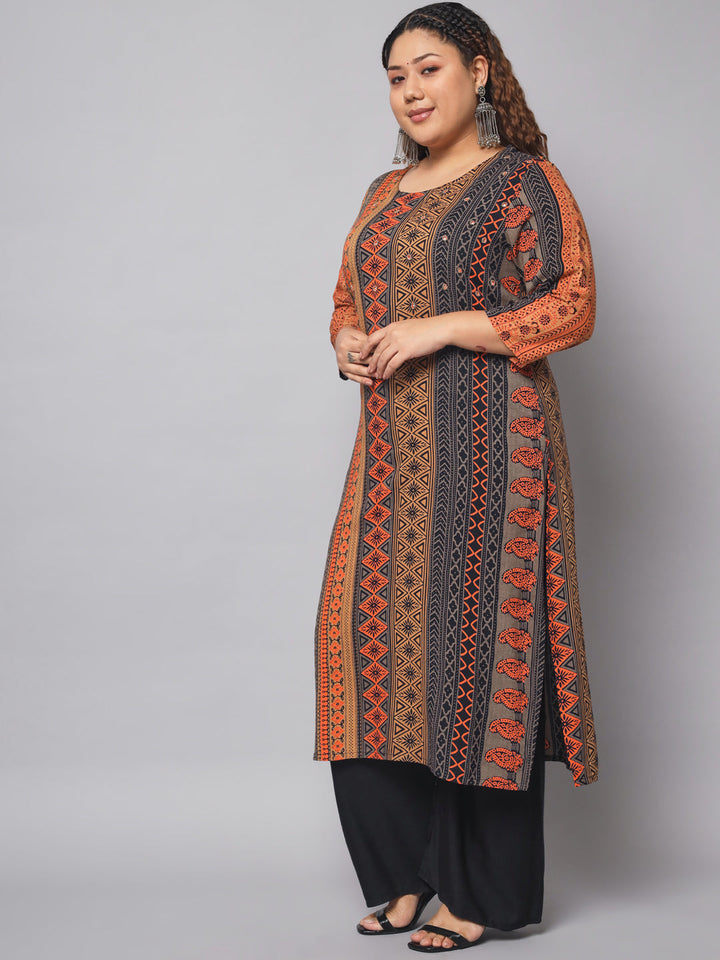 Women's Multicolor Color Rayon Straight Kurta