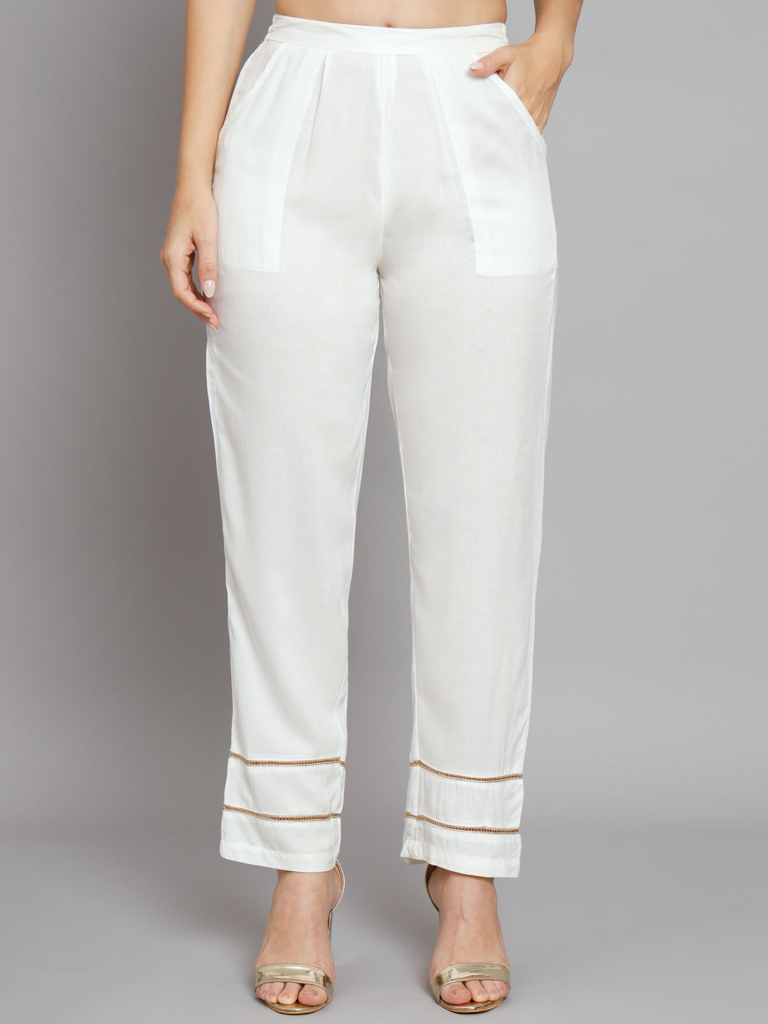 Women's Red Rayon A-Line Kurta Palazzo Set