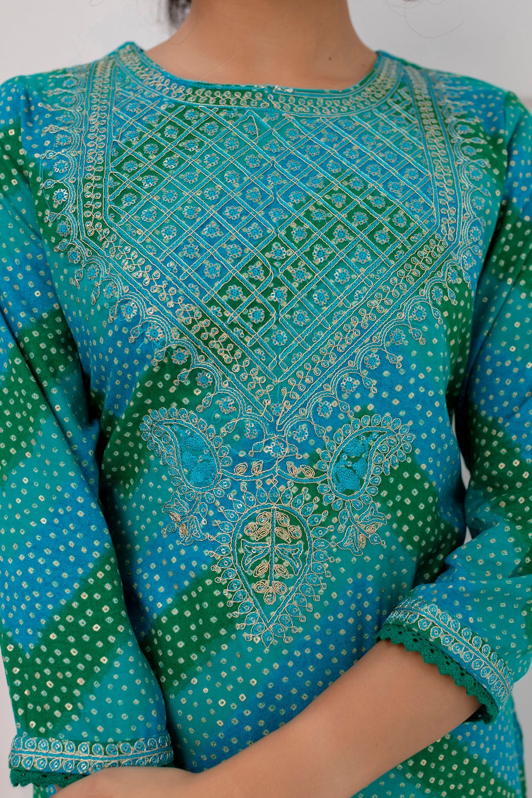 Womens Rayon Turquoise Straight Kurta