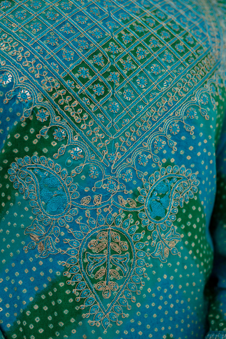 Womens Rayon Turquoise Straight Kurta