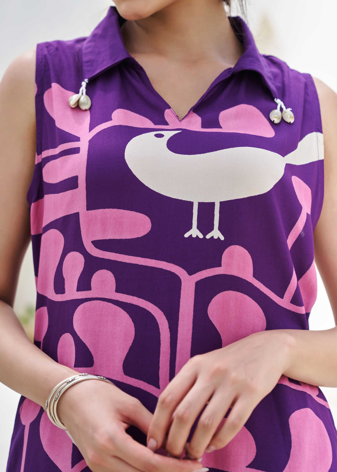 Nehamta Women's Blue Cotton Kurta & Palazzo Set