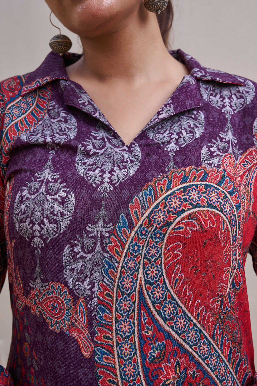 Nehamta Women's Black Rayon Short Kurta With Palazzo Co-Ords Set