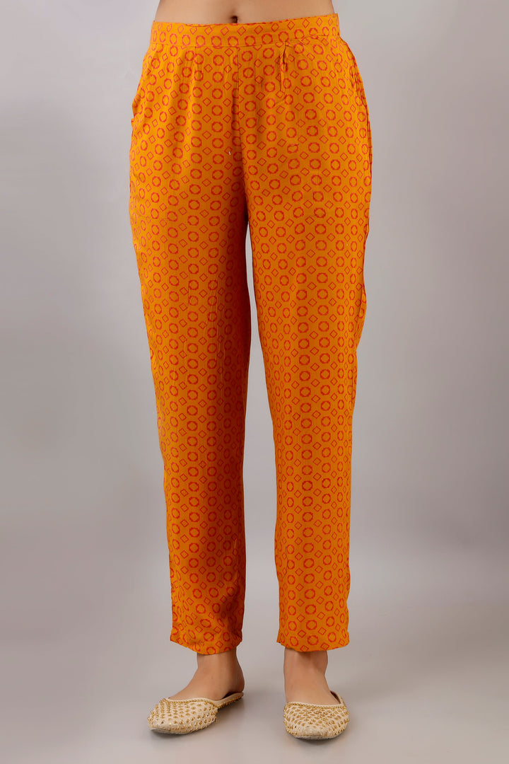 Red Color Rayon Straight Womens Kurta with Pant