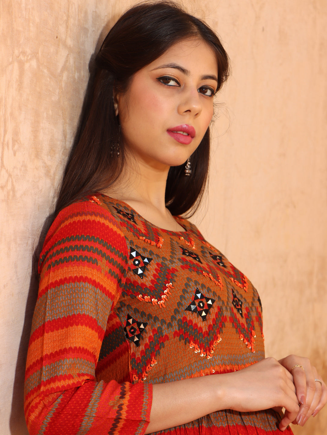 Multi Color Rayon Anarkali Womens Kurta