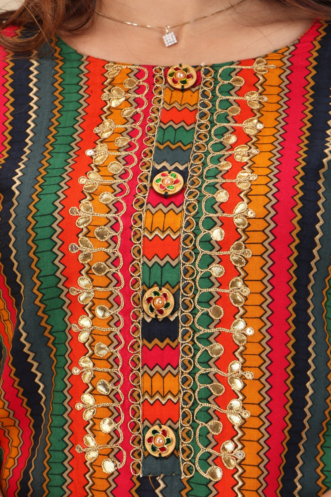 Color Multi Rayon Straight Womens Kurta with Divider Palazzo