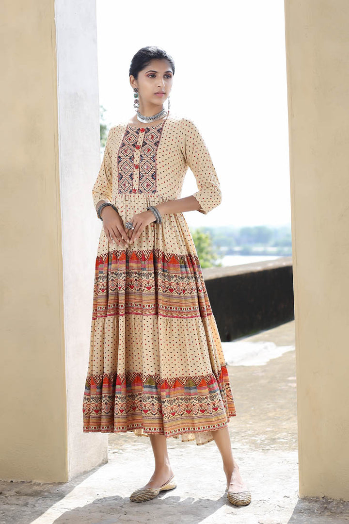 Women's  Rayon Anarkali Tiered Gown