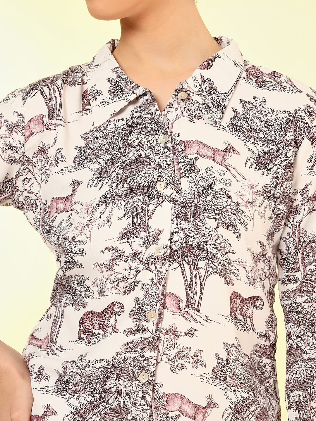 Nehamta Women's White Polyester Co-Ord Set