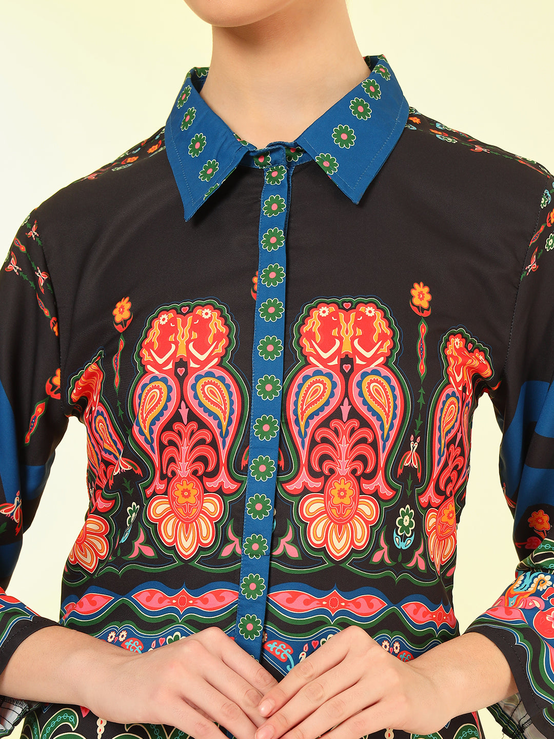 Nehamta Women's Multicolor Polyester Co-Ord Set