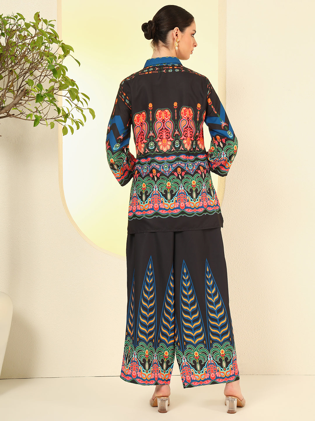 Nehamta Women's Multicolor Polyester Co-Ord Set