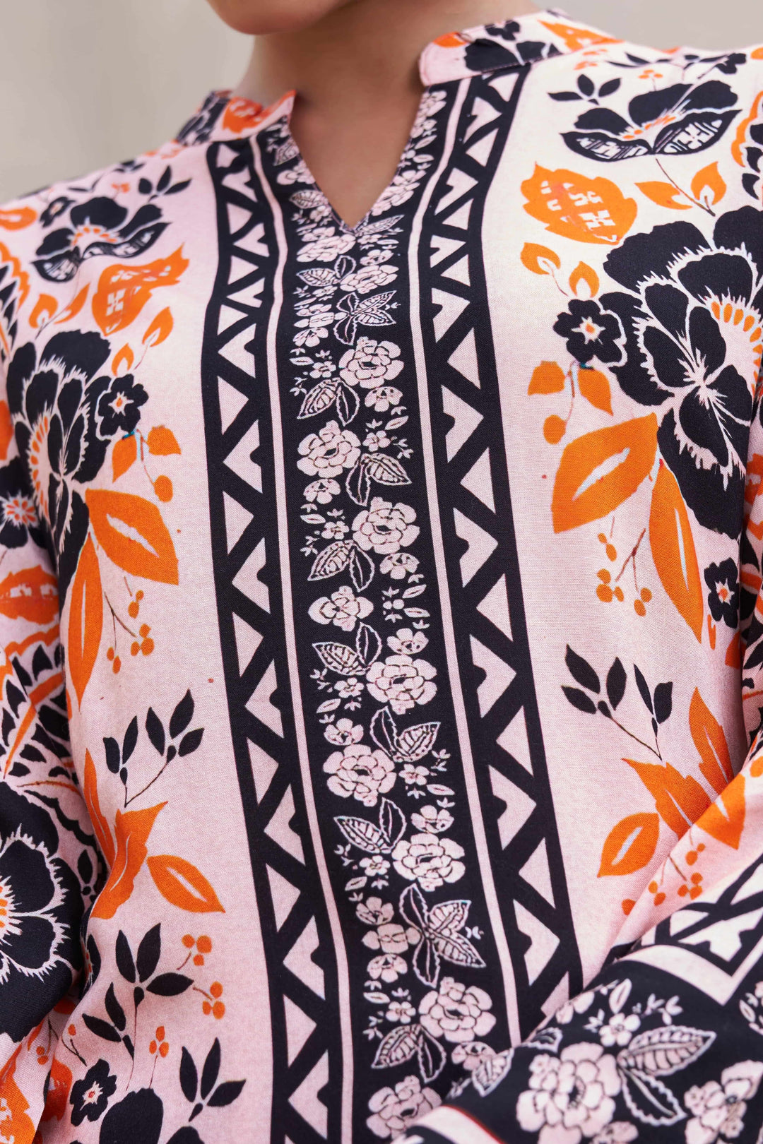 Nehamta Women's Multicolor Rayon Tunic & 1 Palazzo Co-Ords Set