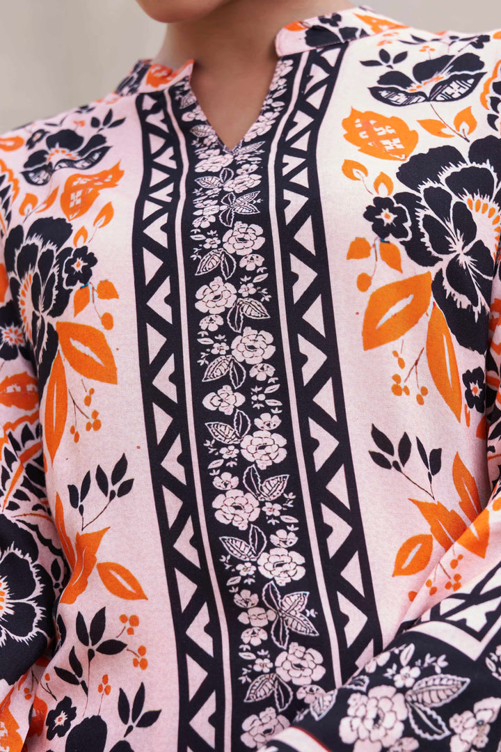 Nehamta Women's Multicolor Rayon Tunic & 1 Palazzo Co-Ords Set