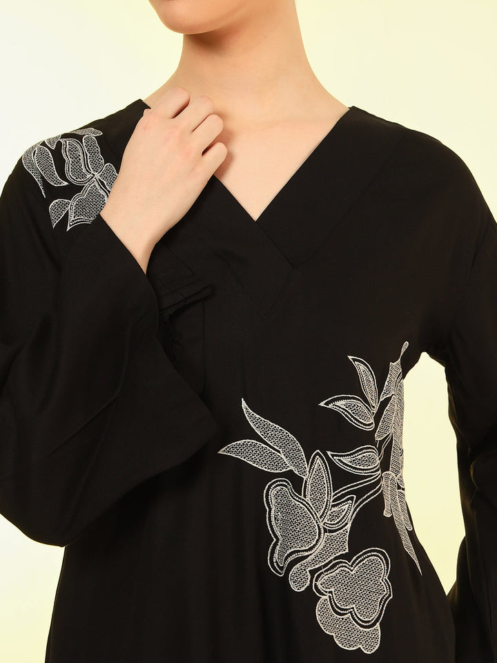 Nehamta Women's Black Rayon Co-Ord Set