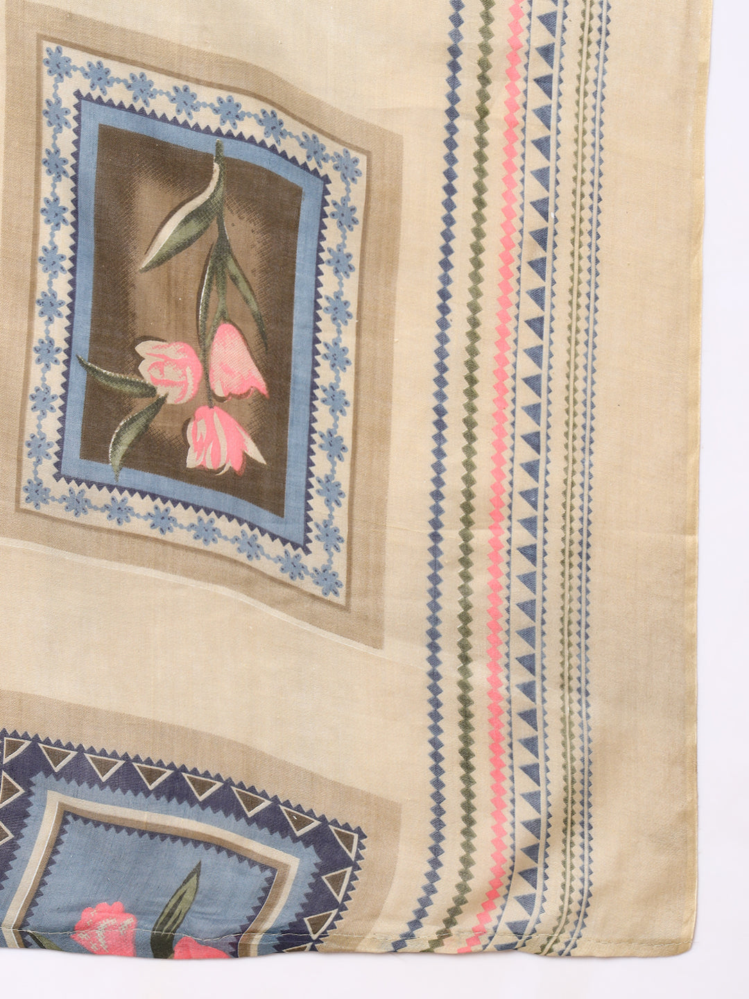 Nehamta Women's Blue Cotton rayon Kurta, Pant & Dupatta Set