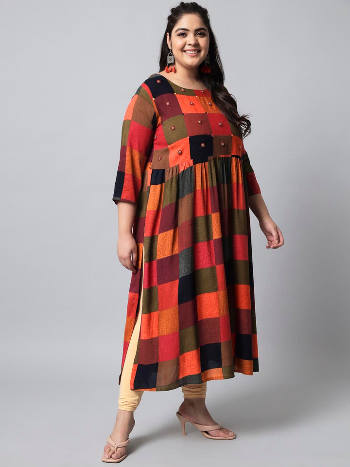 Women's Nyara Cut Multicolor Rayon A-Line Kurta