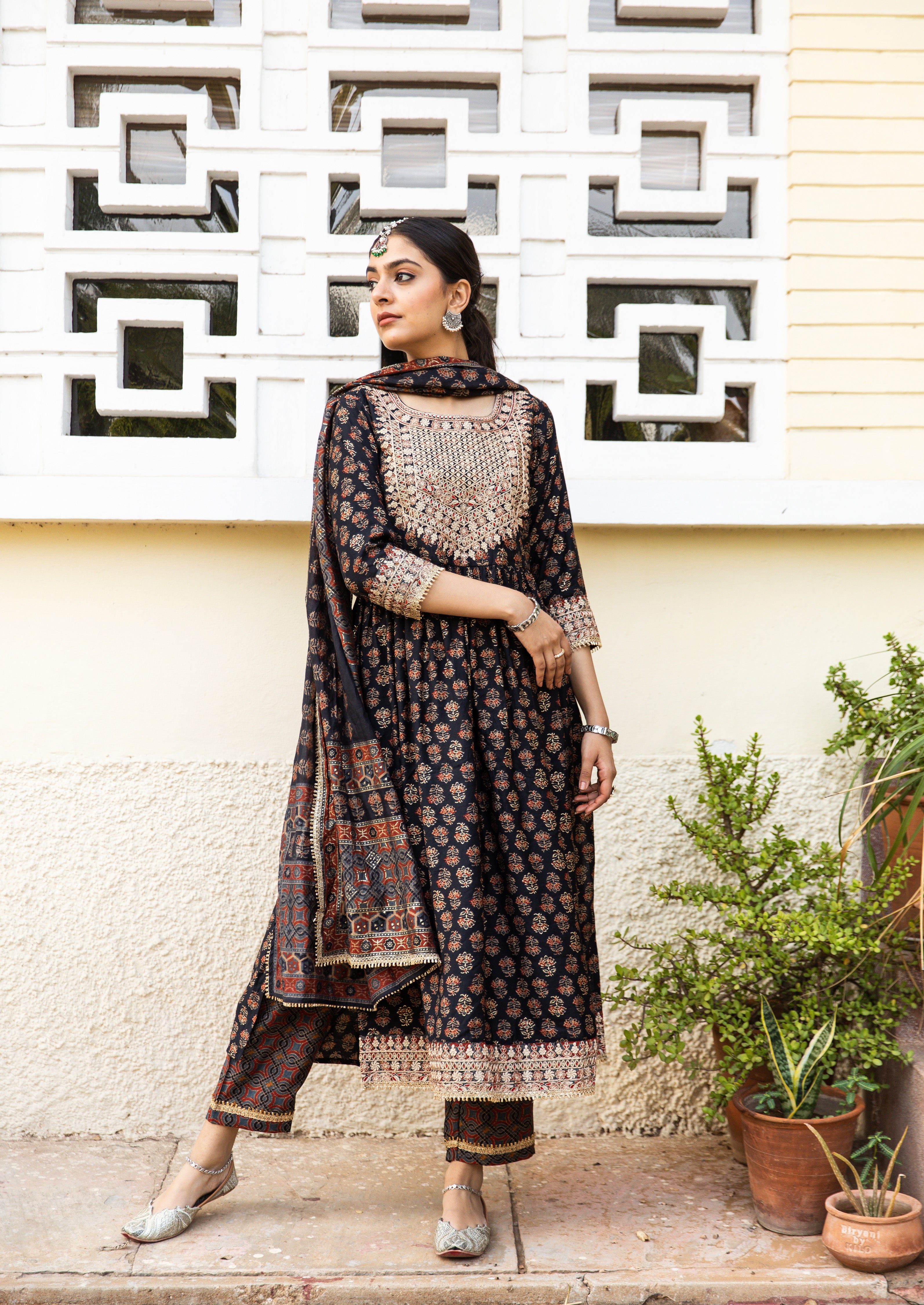 Be Indi Women Mustard Embroidered Kurta Trouser – BE INDI