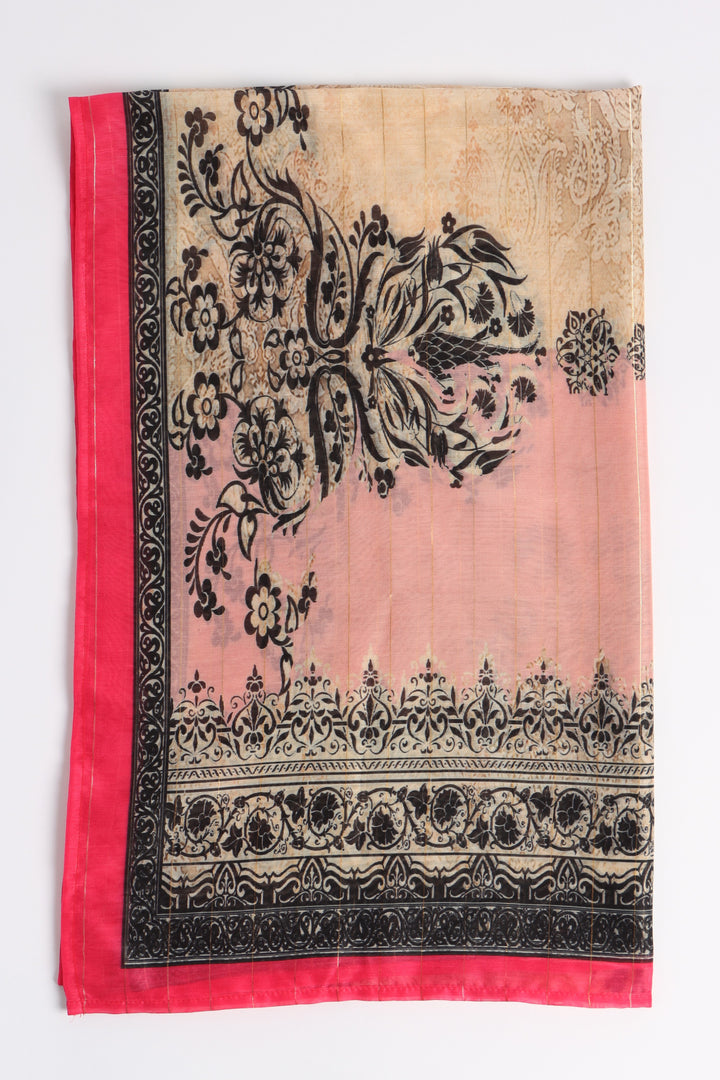 Art Silk Printed Beige Women Dupatta
